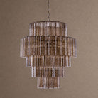 Rina Firenze Tiered Chandelier - ∅ 31.5″ x H 36.6″Smoke GrayBlushlighting