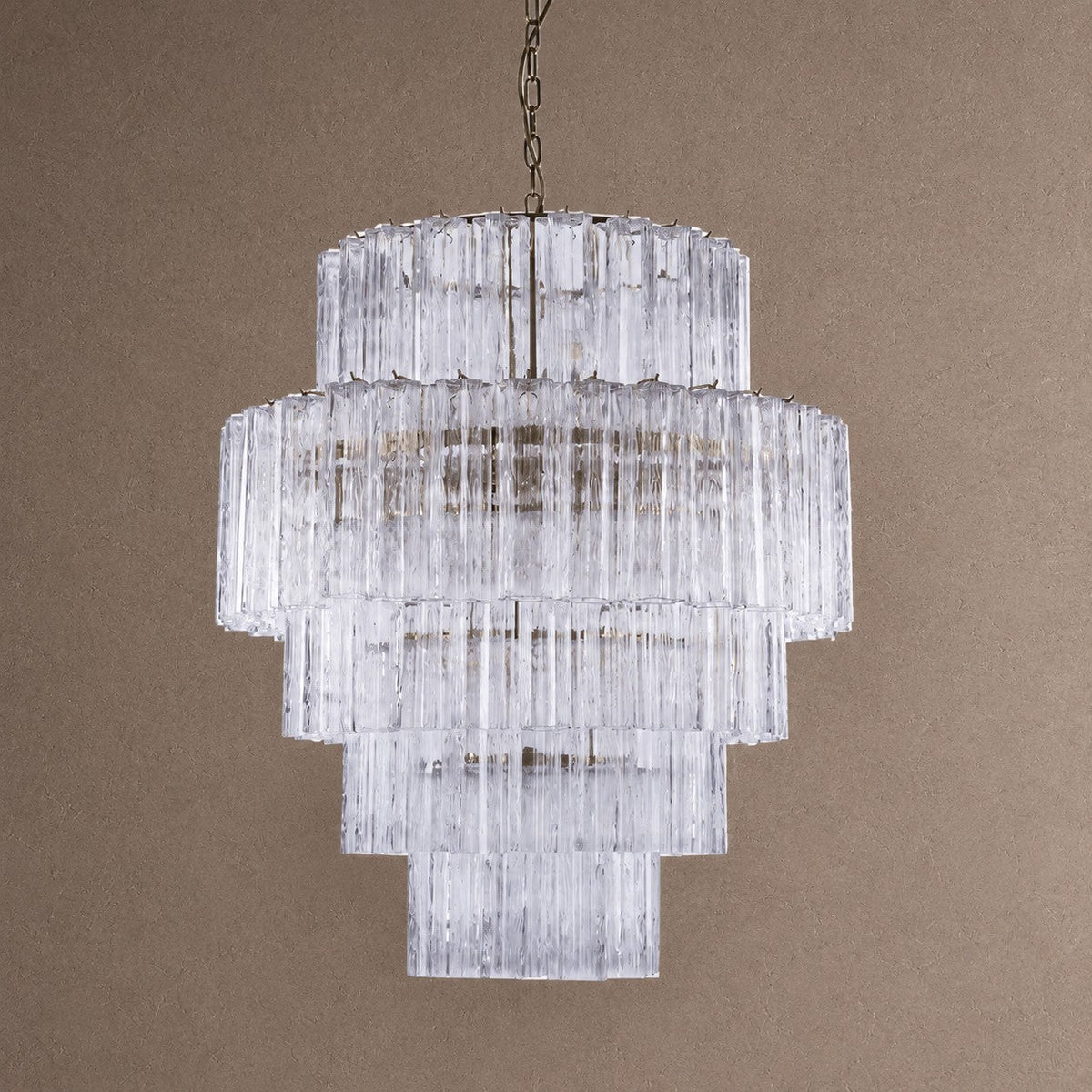 Rina Firenze Tiered Chandelier - ∅ 31.5″ x H 36.6″ClearBlushlighting