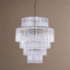 Rina Firenze Tiered Chandelier - ∅ 31.5″ x H 36.6″Smoke GrayBlushlighting