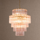 Rina Firenze Tiered Chandelier - ∅ 31.5″ x H 36.6″Smoke GrayBlushlighting