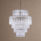Rina Firenze Tiered Chandelier - ∅ 31.5″ x H 36.6″Smoke GrayBlushlighting