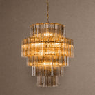 Rina Firenze Tiered Chandelier - ∅ 31.5″ x H 36.6″Smoke GrayBlushlighting
