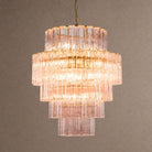 Rina Firenze Tiered Chandelier - ∅ 31.5″ x H 36.6″Smoke GrayBlushlighting