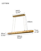 Ring Alabaster Oval Chandelier - L80*W30*H7CM/L31.5"*W11.8"*H2.8"Gold + WhiteBlushlighting