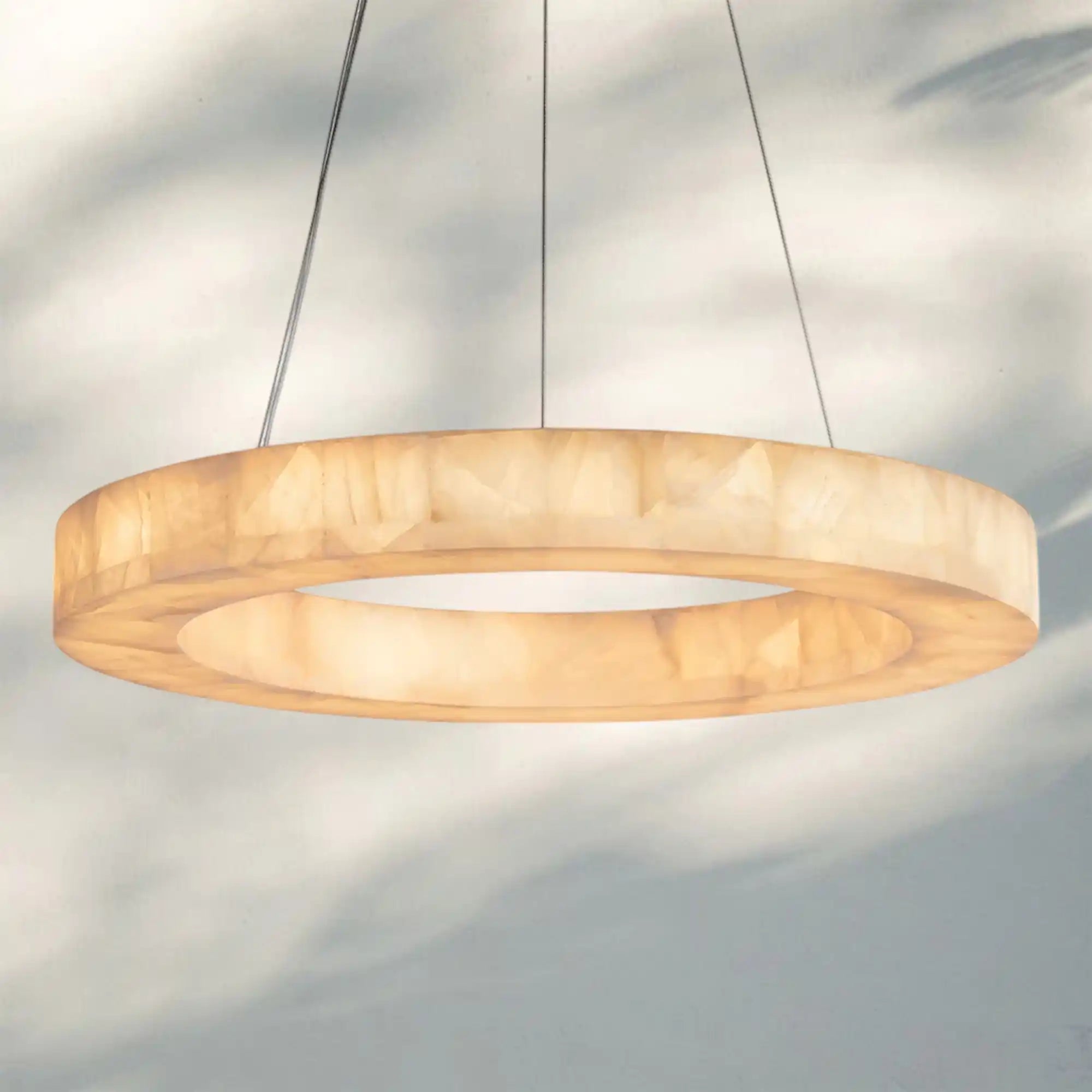 Rivaga Calcite lueur Round Chandelier 31"40"60"-
