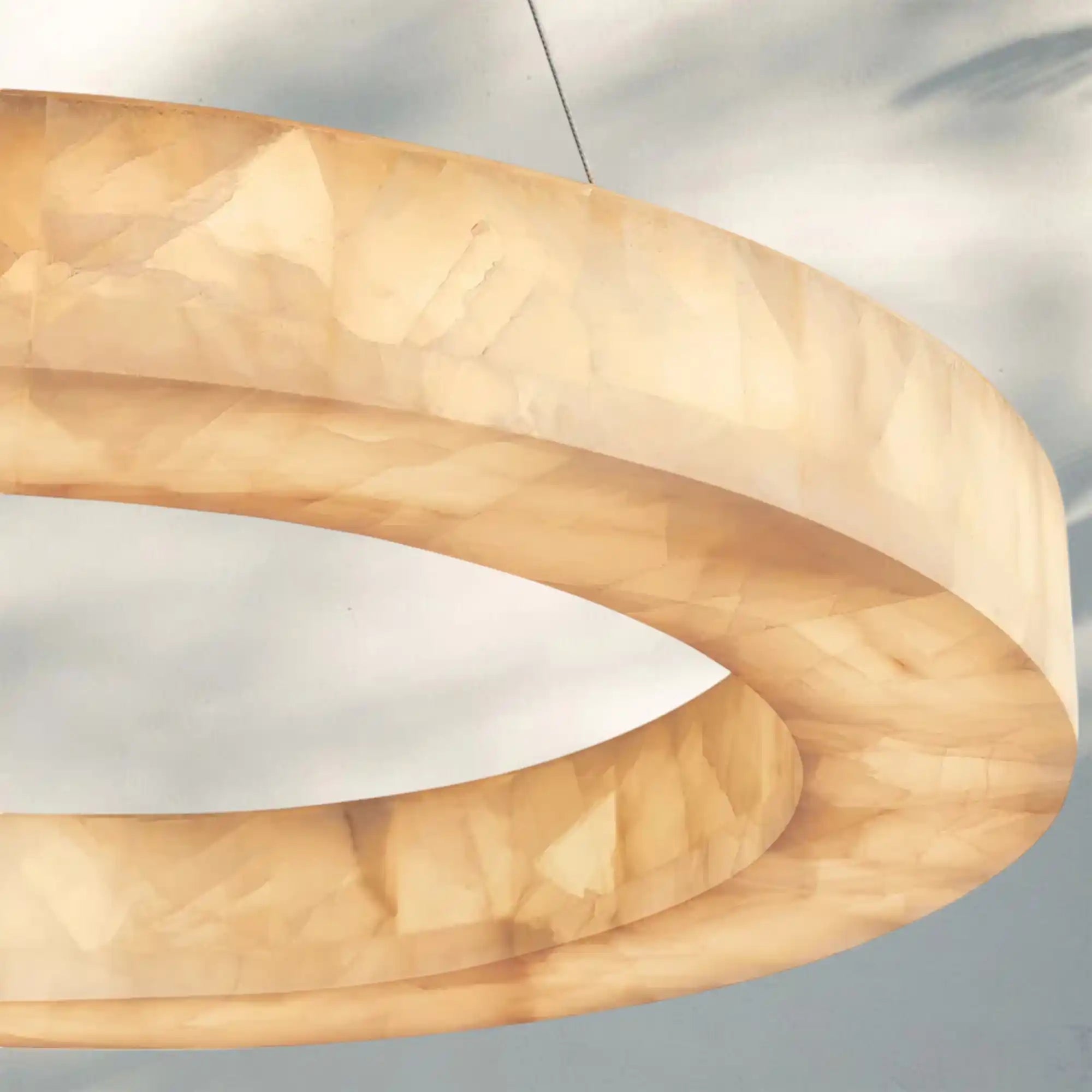 Rivaga Calcite lueur Round Chandelier 31"40"60"-