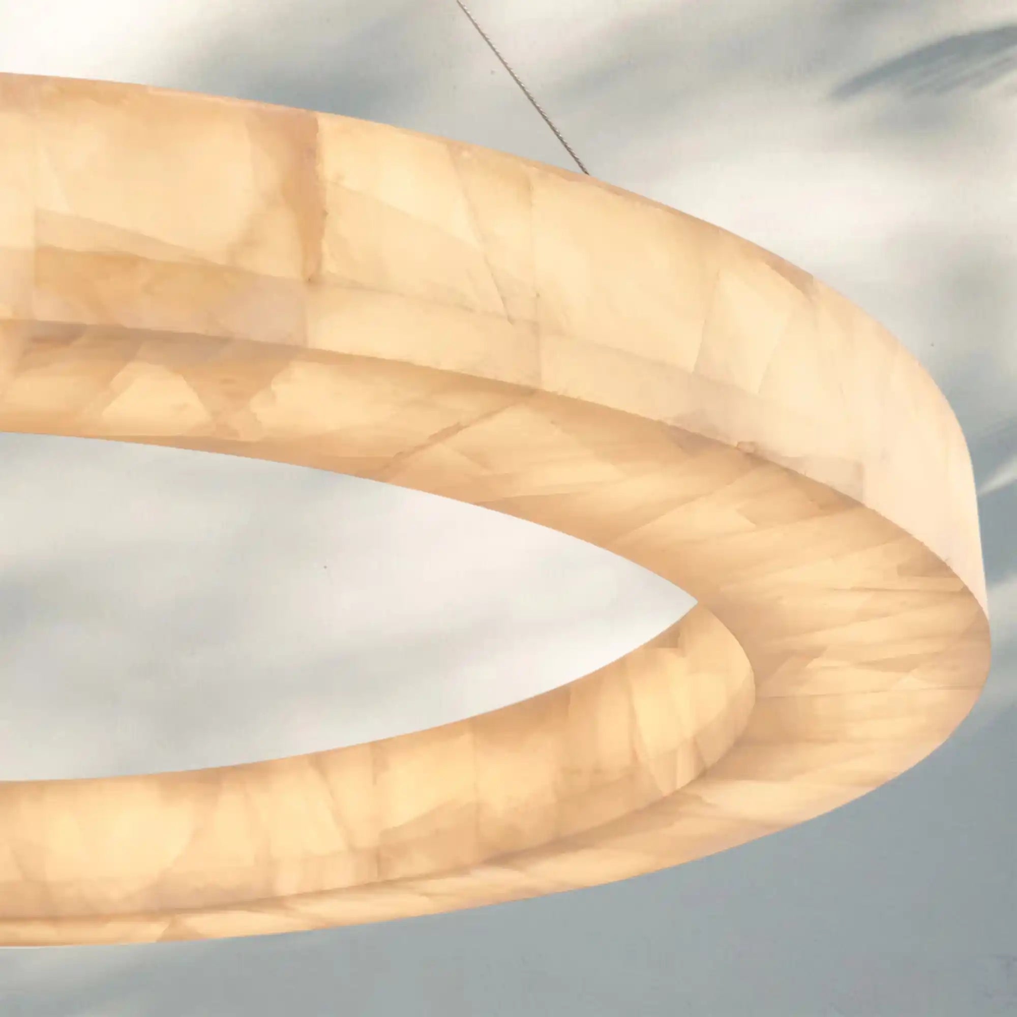 Rivaga Calcite lueur Round Chandelier 31"40"60"-