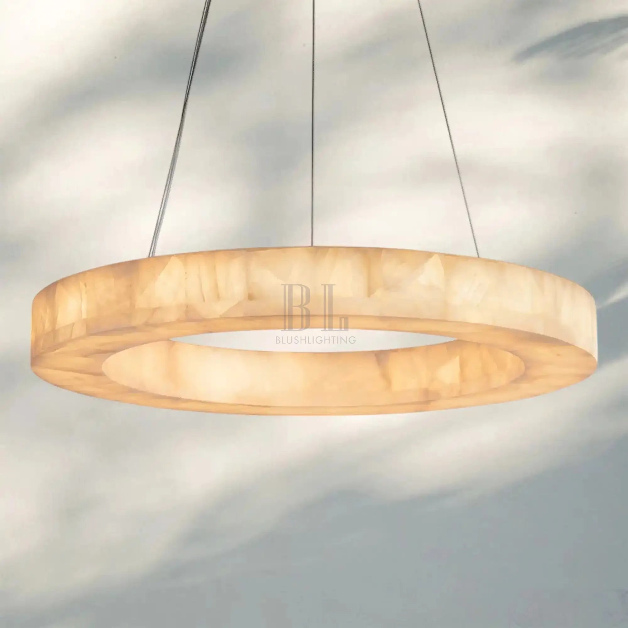 Rivaga Calcite lueur Round Chandelier 31"40"60"-
