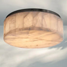 Rivaga Calcite Round Flushmount 6"10"14"-14" Sq-Matte Black-