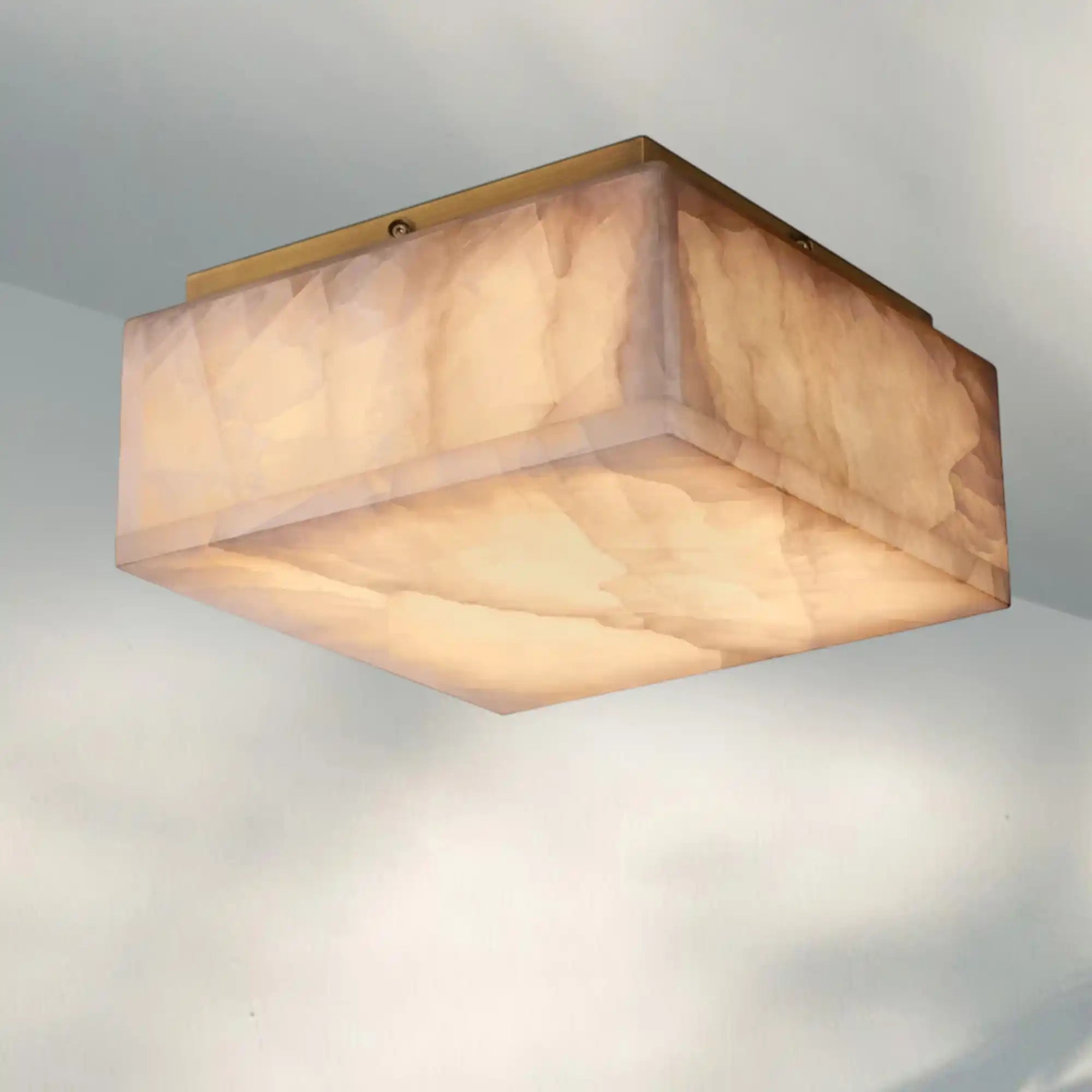 Rivaga Calcite Square Flushmount 6" 10" 14"-