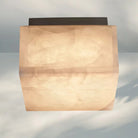 Rivaga Calcite Square Flushmount 6" 10" 14"-6" Sq-Matte Black-