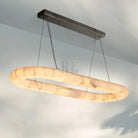 Rivaga Lisse Alabaster Oval Chandelier 57" 74"-