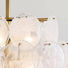 Riviera Glass Disc Chandelier 26" - Blushlighting