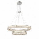 Roccia Stone Crystal Duo Chandelier - Blushlighting