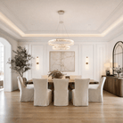 Roccia Stone Crystal Duo Chandelier - Blushlighting