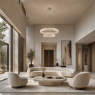 Roccia Stone Crystal Duo Chandelier - Blushlighting
