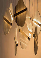 Rock Alabaster Chandelier - 9 heads D 80cm x H 200cm / ∅ 31.5″ x H 78.7″Gold＆WhiteWarm WhiteBlushlighting