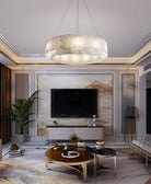 Rock Alabaster Chandelier 23.6" 31.4" - 23.6" x H 59"/ Dia 60cm x H 150cmBrass & White AlabasterBlushlighting