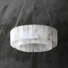 Rock Alabaster Chandelier 23.6" 31.4" - 23.6" x H 59"/ Dia 60cm x H 150cmBrass & White AlabasterBlushlighting