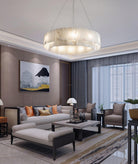 Rock Alabaster Chandelier 23.6" 31.4" - 23.6" x H 59"/ Dia 60cm x H 150cmBrass & White AlabasterBlushlighting