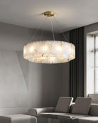 Rock Alabaster Chandelier 23.6" 31.4"-Blushlighting
