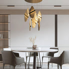 Rock Alabaster Chandelier - 9 heads D 80cm x H 200cm / ∅ 31.5″ x H 78.7″Gold＆WhiteWarm WhiteBlushlighting