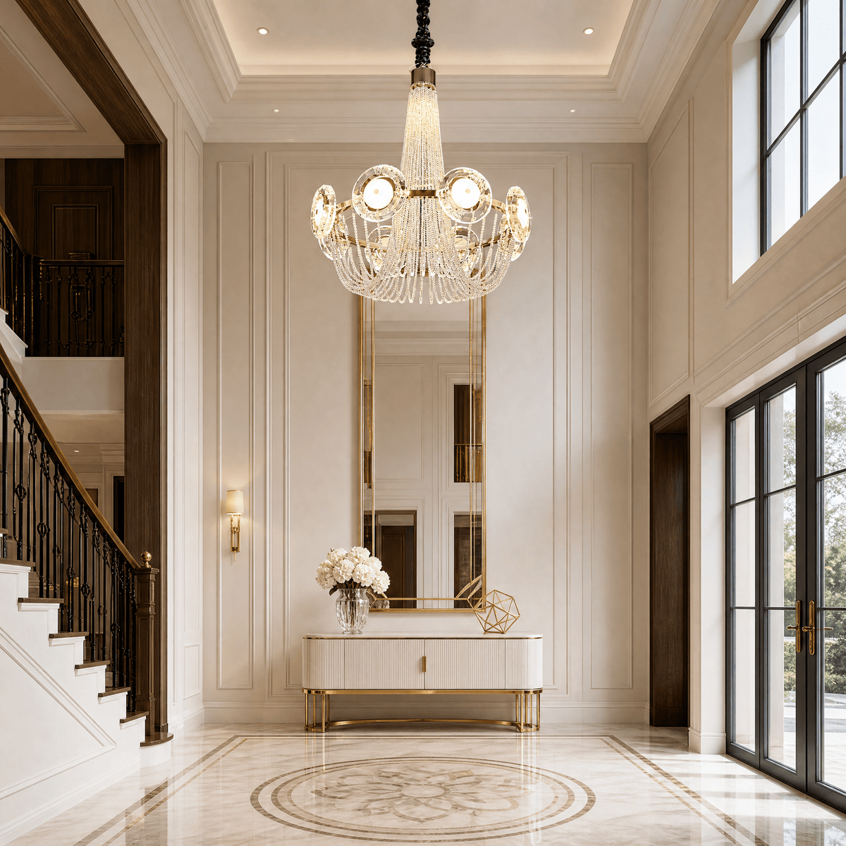 Rococo Dream Modern Sculptural Ring Chandelier - Blushlighting