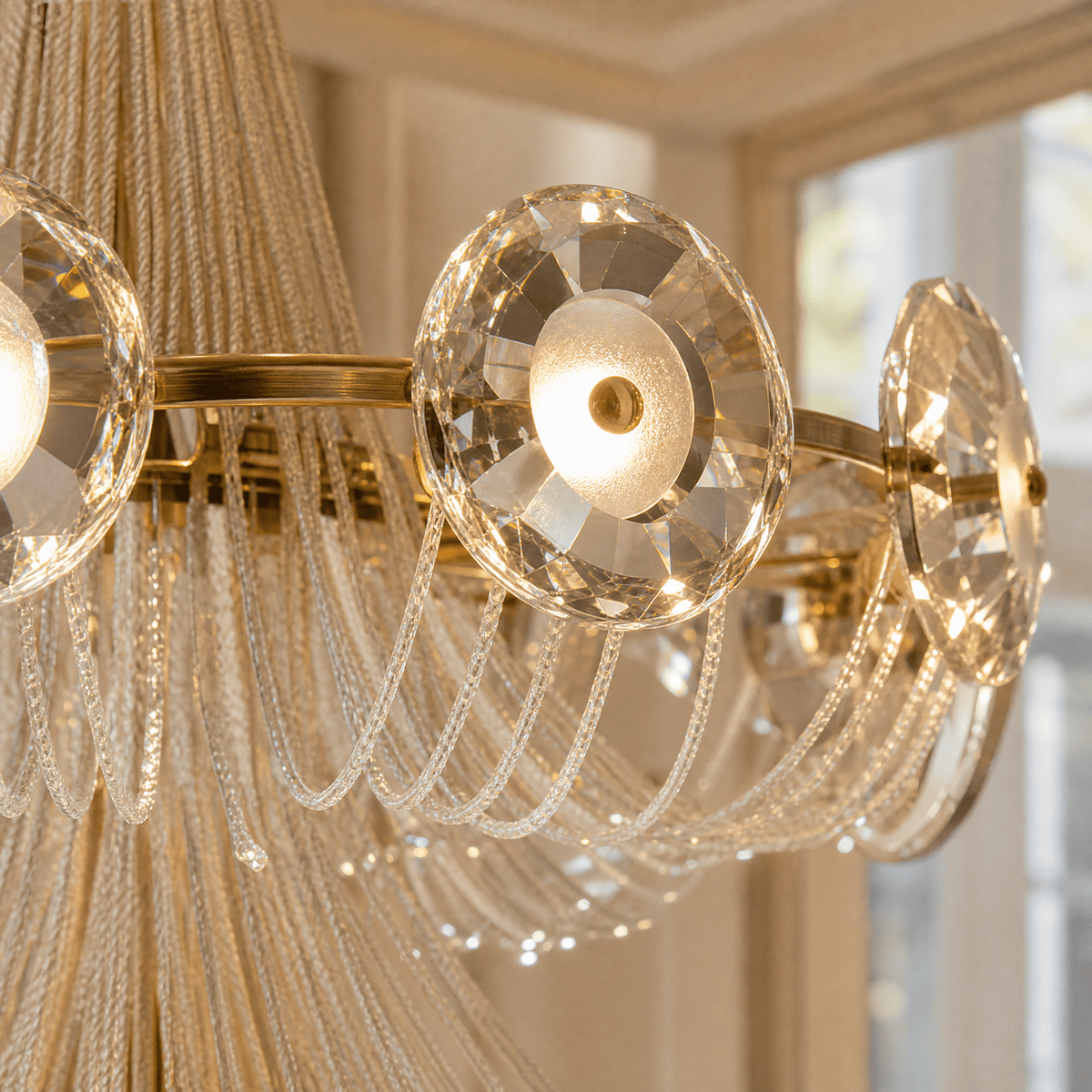 Rococo Dream Modern Sculptural Ring Chandelier - Blushlighting