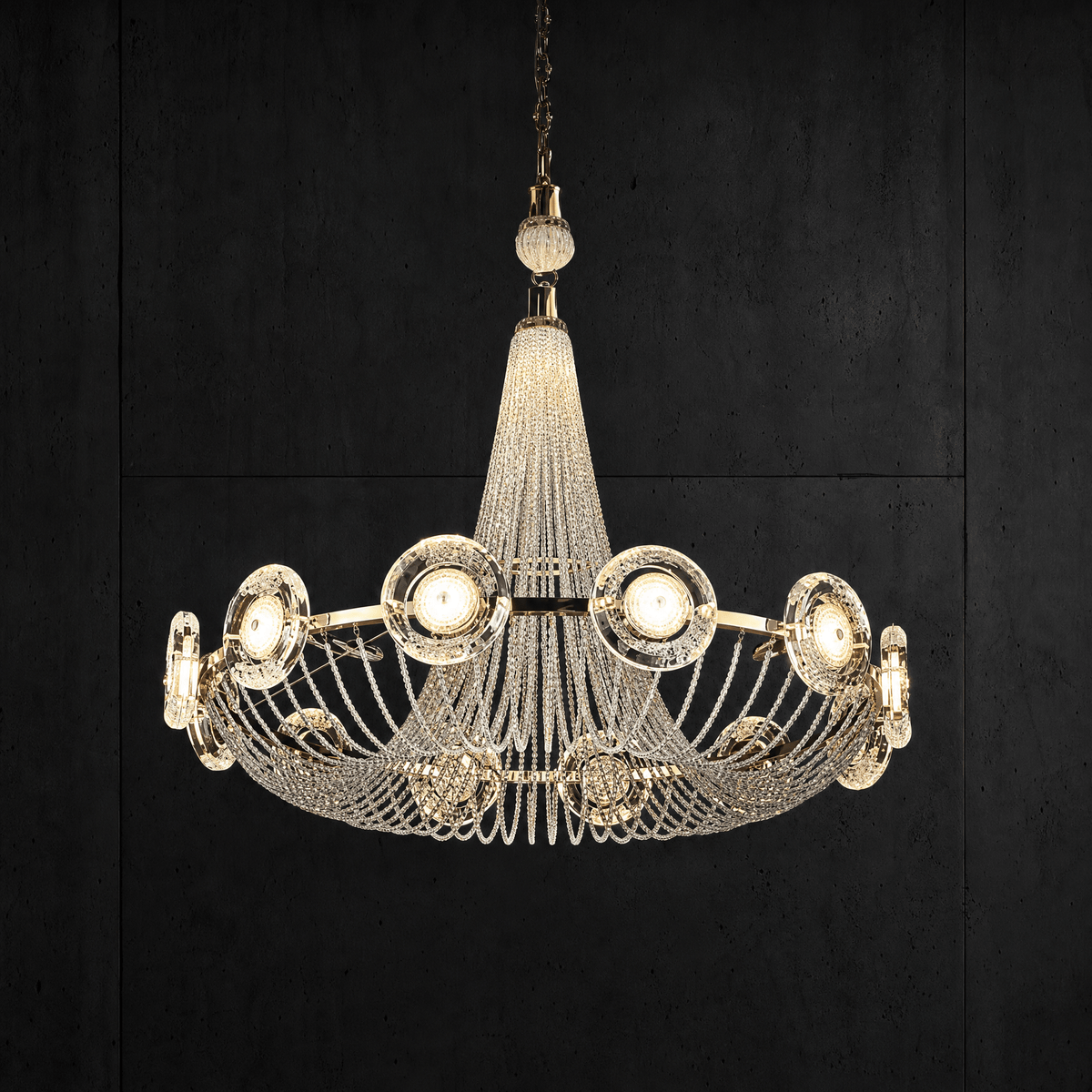 Rococo Dream Modern Sculptural Ring Chandelier - Blushlighting