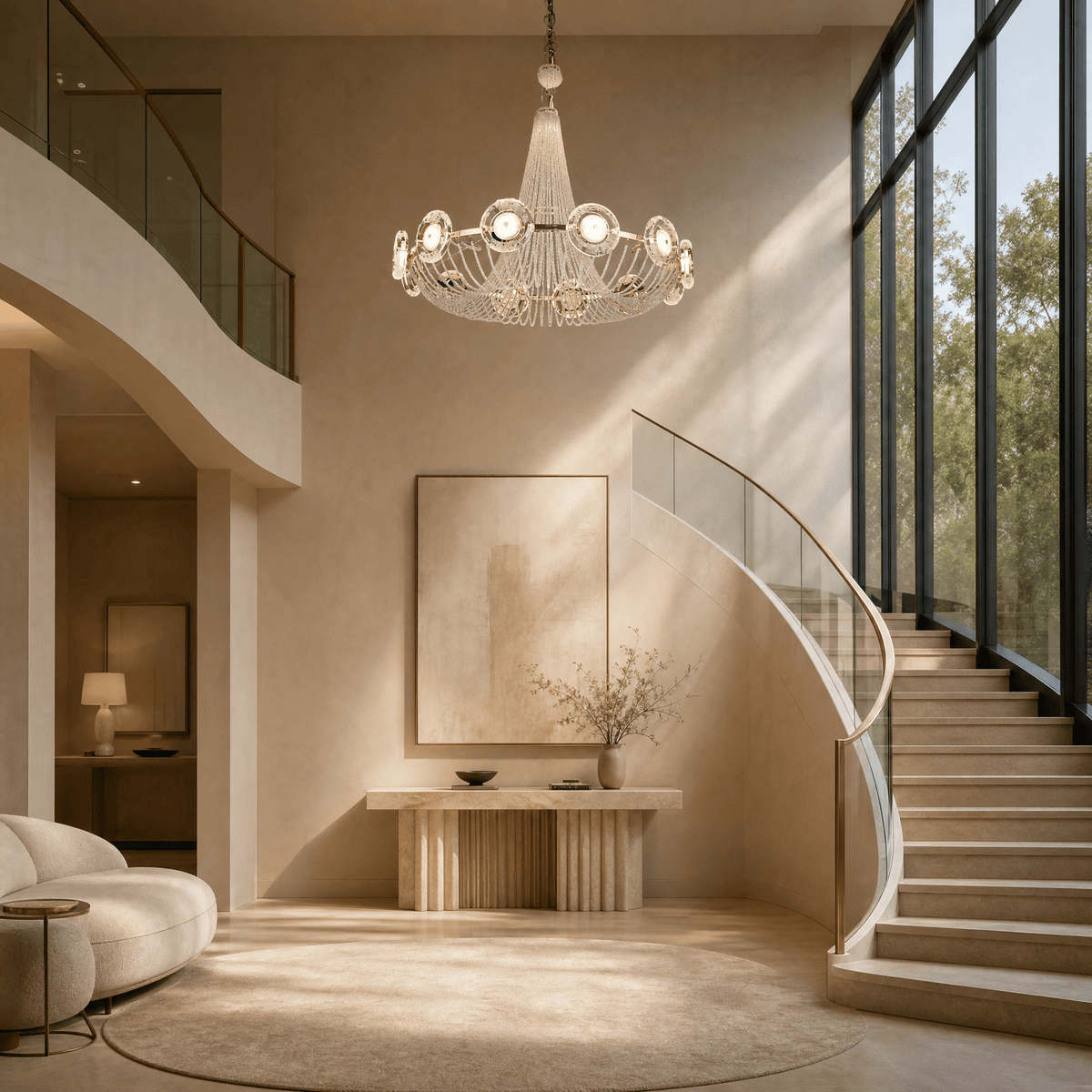 Rococo Dream Modern Sculptural Ring Chandelier - Blushlighting