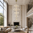 Rococo Dream Modern Sculptural Ring Chandelier - scene
