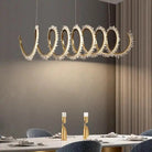 Rorie Modern Rock Crystal Spiral Chandelier, Island Chandelier - Blushlighting