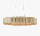 Rosalia Round Bamboo Chandelier 31" - Blushlighting