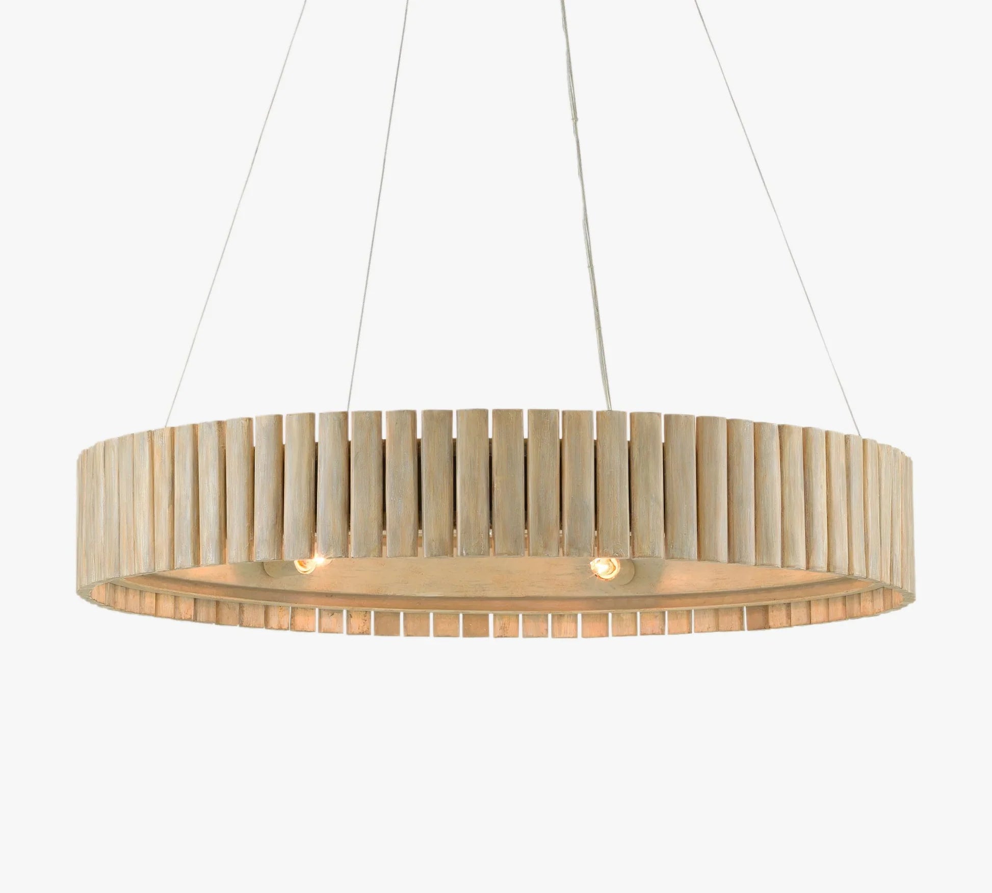 Rosalia Round Bamboo Chandelier 31" - Blushlighting