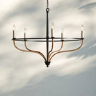 Rosalind Rattan Chandelier in Black - Blushlighting