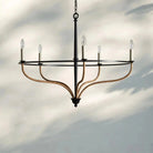 Rosalind Rattan Chandelier in Black - Blushlighting