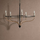 Rosalind Rattan Chandelier in Black - Blushlighting
