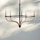 Rosalind Rattan Chandelier in Black - Blushlighting