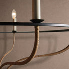 Rosalind Rattan Chandelier in Black - Blushlighting