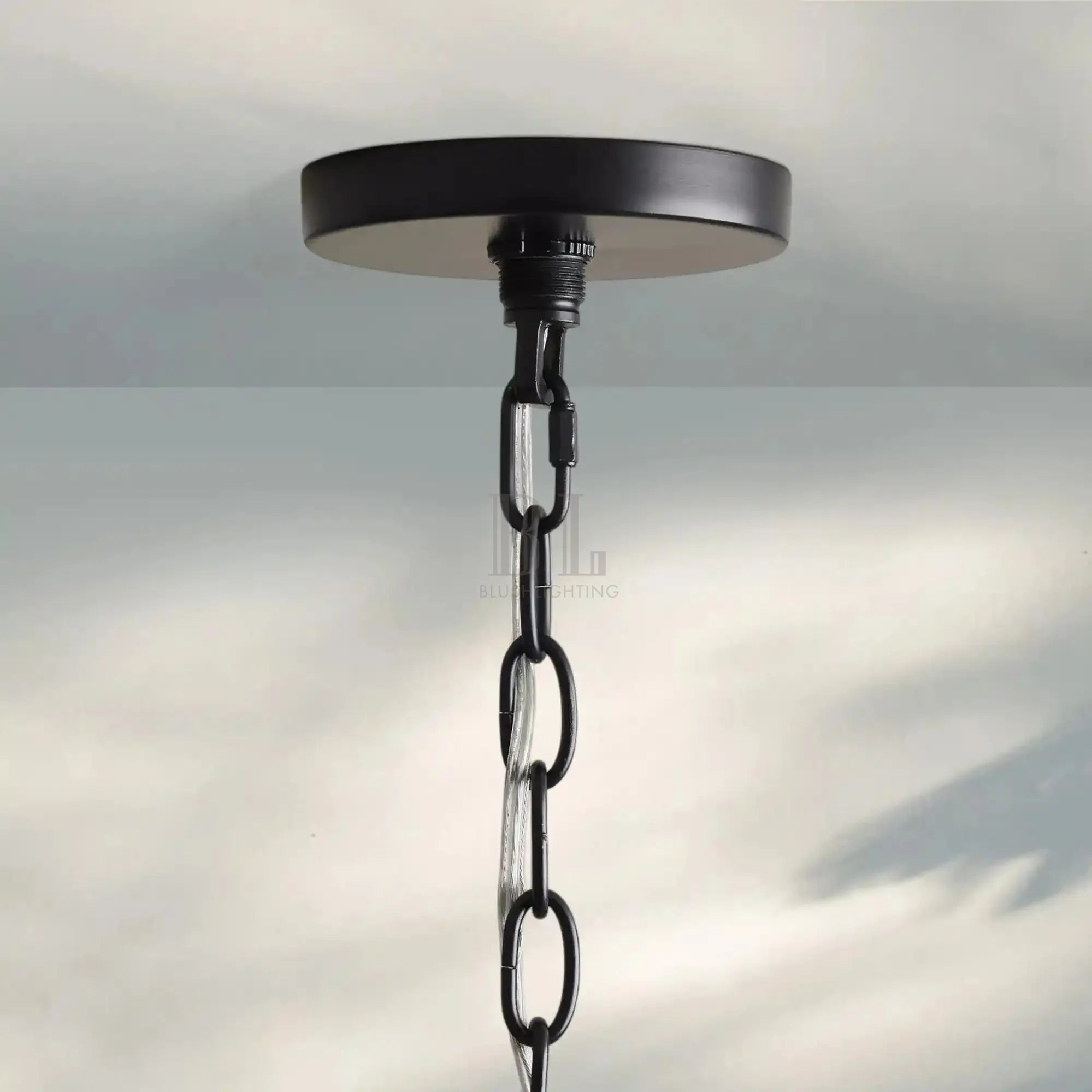 Rosalind Rattan Chandelier in Black - Blushlighting