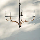 Rosalind Rattan Chandelier in Black - Blushlighting