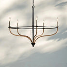 Rosalind Rattan Chandelier in Black - Blushlighting