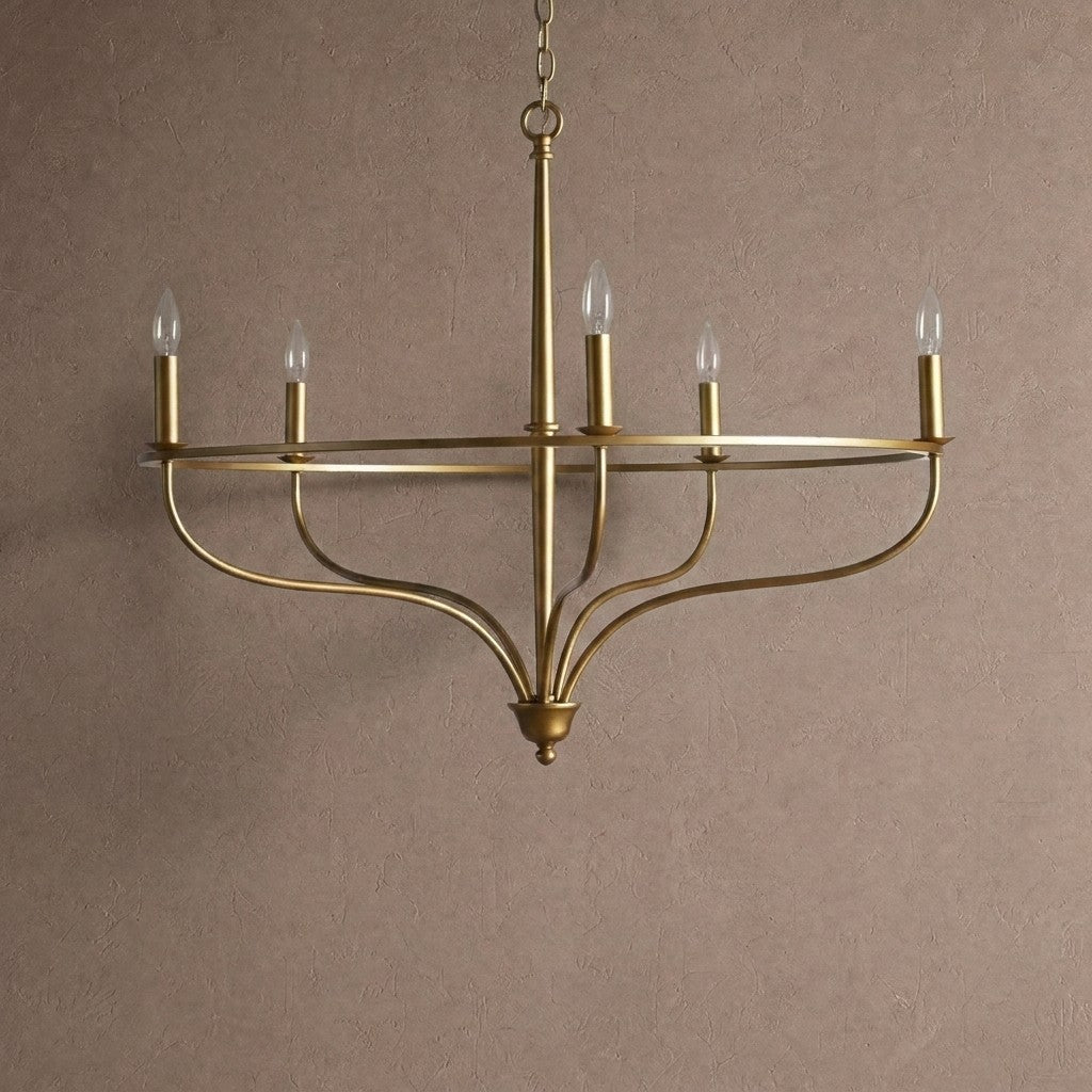 Rosalind Round Chandelier - BrassBlushlighting