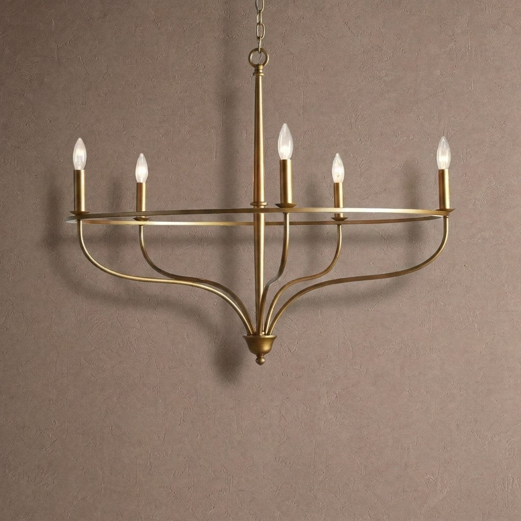 Rosalind Round Chandelier - BrassBlushlighting