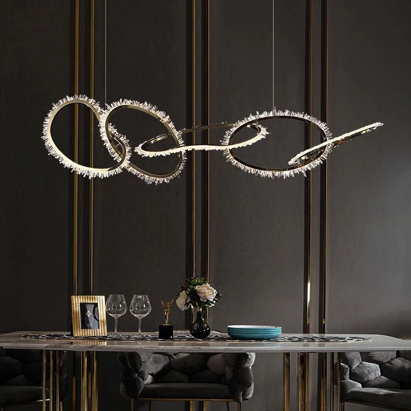 Rock Crystal Irregular Round Chandelier - blushlighting