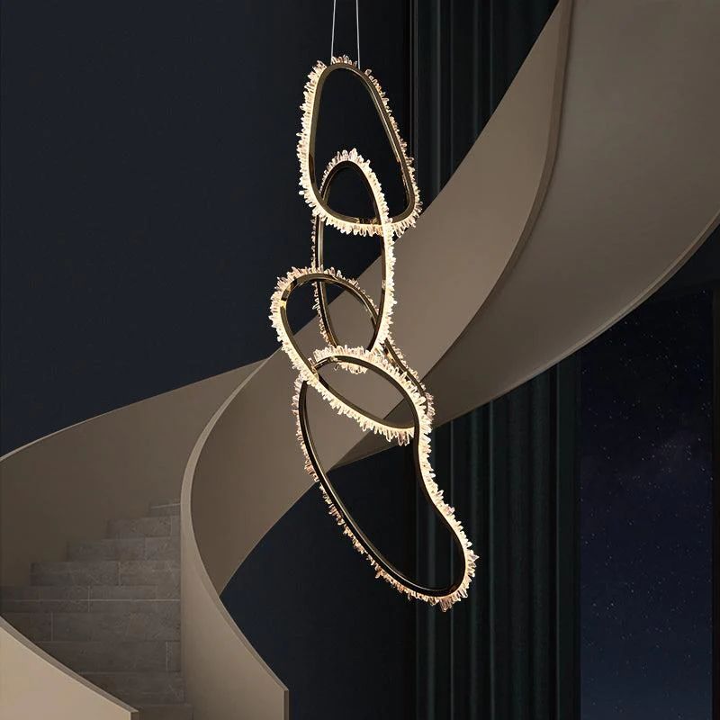 Rock Crystal Irregular Round Chandelier - blushlighting