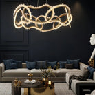 Rose Rock Crystal Multi - ring Chandelier Modern Chandelier Restaurant - Blushlighting