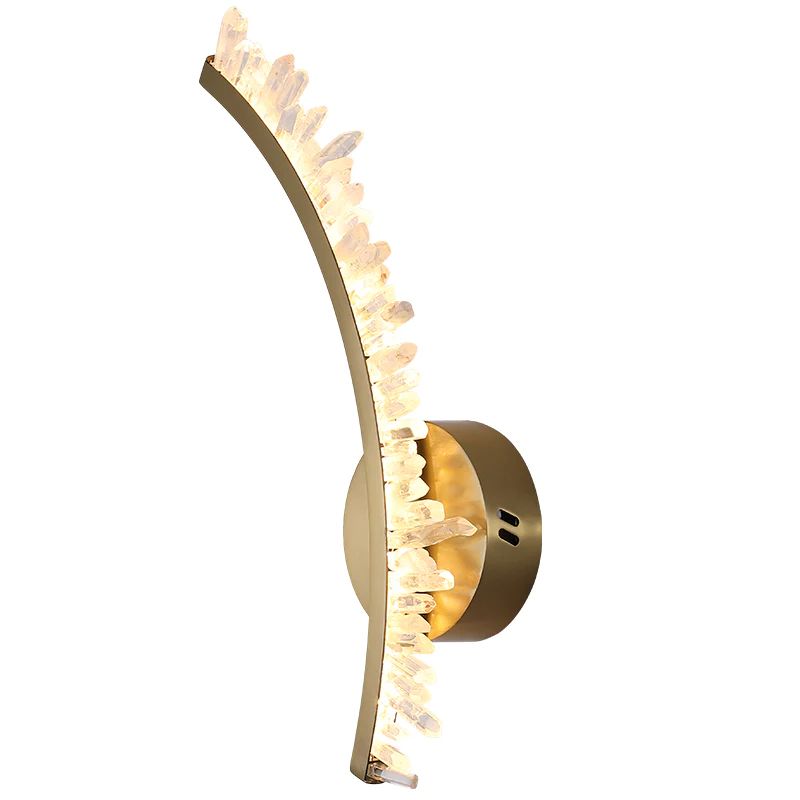 Rock Crystal Bracket Wall Sconce - blushlighting