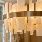 Round Block Chandelier - D600×H350Blushlighting