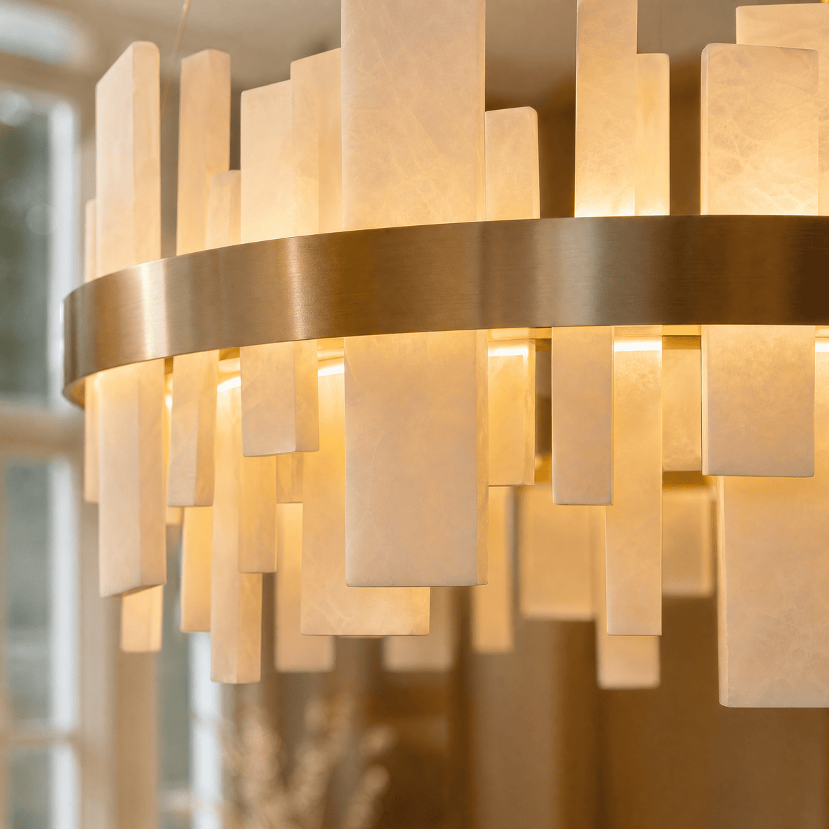 Round Block Chandelier - D600×H350Blushlighting